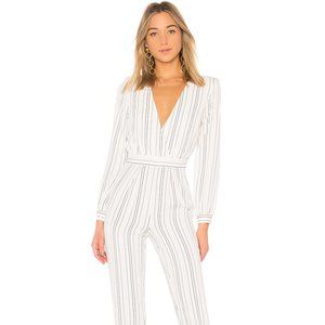 Lovers + Friends Study Abroad Jumpsuit in White Pi